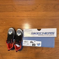 SKECHERS Microspec Advance Revoxx Kids Athletic Sneakers Black Gray Red 3