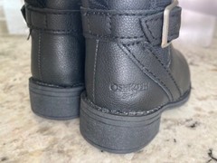 OshKosh Boots Toddler Children Size 4M Black Silver Buckle Accent