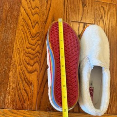 VANS Classic Slip-on Shearling Rainbow Platform Kids Size 6 Women’s 8 Skater