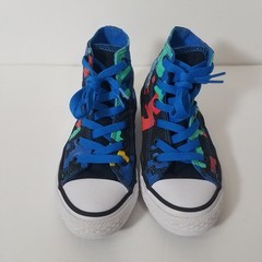 Converse Sneakers Junior 12.5 AllStar ChuckTaylor Blue Mult Tetris Digital Camo