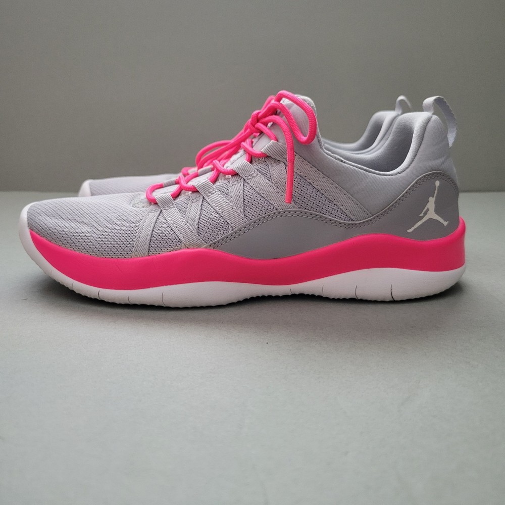 Nike Air Jordan Deca Fly Gray Pink Athletic Running Sneaker Shoes Youth US 6Y