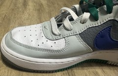 Nike Air Force 1 LV8 Remix Youth Size 6Y Silver Blue Gray White Lace Sneakers