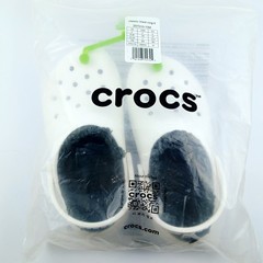 New Crocs Lined Clogs Kids Classic White/Grey US Size J1 Junior 1 Mod 207010