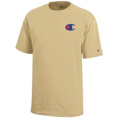 Champion Reverse Weave Logo Youth (Vegas Gold) Short Sleeve T-Shirt