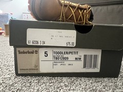 Timberland Waterproof Toddler Boots Wheat Leather Lace-Up US 5 EU 21 TB012809