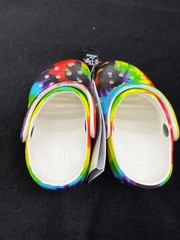 CROCS Classic Tie Dye Graphic Kids EU 20-21 / UK C5 Clog Slippers Roomy Fit