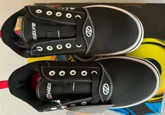 Heelys Pro 20 Prints Youth Size 6 Black w/ White Wheeled Shoes HE101007H NIB