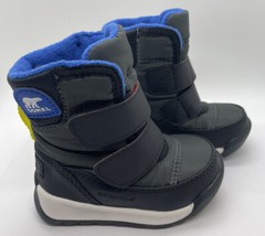 NEW SOREL TODDLER Whitney II Strap Coal/Charbon WP Winter Boots SIZE 4