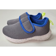 Carter’s Lorena Kids Grey Blue Mesh Hook and Loop Sneakers Size 8M CF22B06H