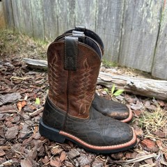 Dan Post Childrens Brown Leather Western Cowboy Boots PC2945 Size 12.5D