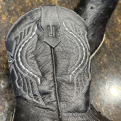 Caballo Dorado Authentic Kids Ostrich Cowboy Boots Size 5 Made in Mexico