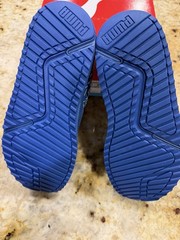 PUMA Enfants Unisex Blue On Blue-Neon Green Size 3Y REALLY COOL NEW NEVER WORN!!