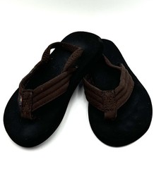 Rainbow Brand Flip Flops Brown Flip Flop Sandals Kids Size 12.5 w Backstrap