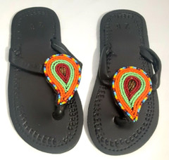 Beaded Flip Flops Sandals Child Unisex – Kids EU Size 26 – US Child Size 9 1/2