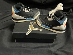 Jordan 3 Retro OG (TD) 6C Black/Chile Red-Neutral Grey Child/Toddler New In Box