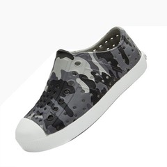 Native Jefferson Print Kids Mist Camo Grey Slip On Shoes C10 13100101-8999 NEW
