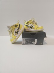 Nike Air Jordan 1 Mid SE TD Rose Patch-Dynamic Yellow Kids Size 5C
