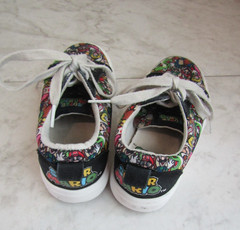 Ground Up Super Mario Bros Multicolor Lace Up Sneaker Shoes Kids Size 13