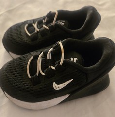 Nike Kids Black/White Athletic Sneakers 4C EU19.5 Low Top Mesh DV1970-002