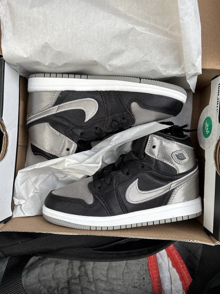 Jordan 1 Retro High OG Satin Shadow PS FD5304 010 Black/Grey Size 9c Brand New