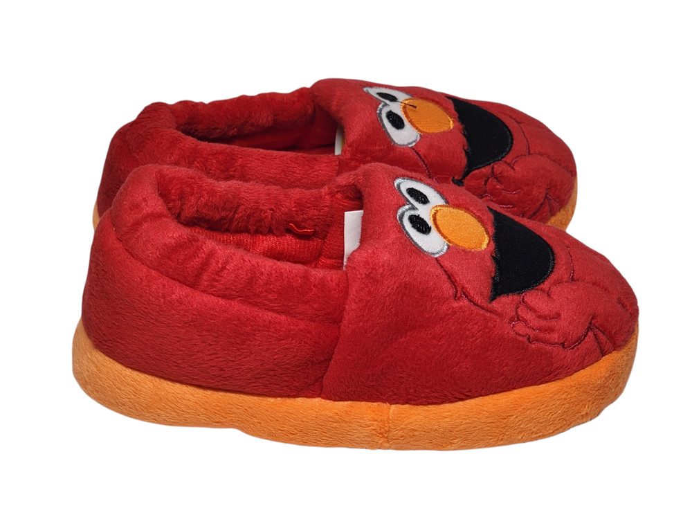 Sesame Street Elmo Slippers Size 9-10 for Toddler Boys or Girls Red Orange