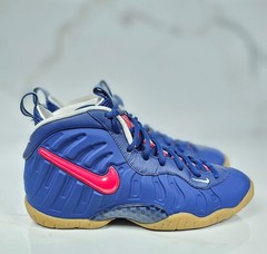 Nike Little Posite Pro Mid Blue Grade School 644792-405 GS Size 6Y