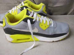 Nike Youth Air Max 90 LTR Wolf Gray Anthracite Yellow Kid’s 6.5Y – Display Model