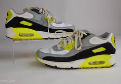 Nike Air Max 90 OG VOLT Gray Neon Green Yellow CD6864-101 | Boys Size 6Y