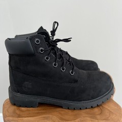 TIMBERLAND PREMIUM 6 IN WATERPROOF BOOT BLACK NUBUCK 5.5 M/M JUNIOR’S/JUNIORS