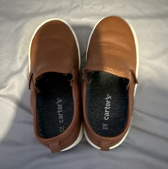 Carter’s Unisex Kids US 13 Brown/White Slip-On Low Top Round Toe Casual