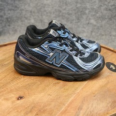 New Balance 740 Bungee Lace Kids Size 11 M Sneakers PZ740DT Shoreline Blue Black