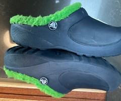 CROCS Junior 3 Faix Fur Lined slip on clogs no straps