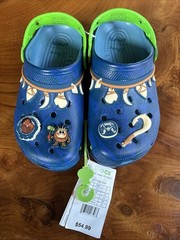 Crocs Disney Moana Maui Classic 211198-90H Clog Kids Blue Slip On Shoes J5