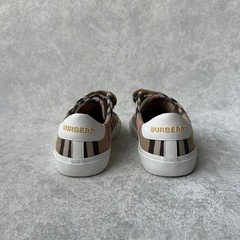 Kids Burberry Nova Check Plaid Strap Shoes Size 31 EU