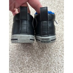 Converse Infant High Top Sneakers Black Blue Gray Size 6 Toddler Shoes