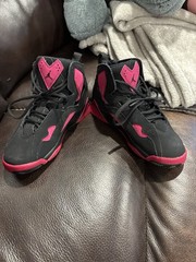 Air Jordan True Flight size 4.5y black/sport fuchsia preowned