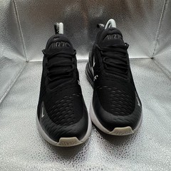 Size 4.5Y (GS) Nike Air Max 270 Low Triple Black Kids Sneaker Shoes 943345-001