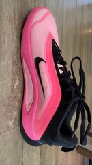 Nike A’ONE GS Black Hyper Pink Laser Pink Athletic Shoes 7Y Lace Up Non-marking