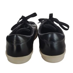 DEERSTAGS KANE Mens Black Simulated Leather Memory Foam Sneakers Size 4M