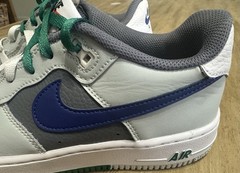 Nike Air Force 1 LV8 Remix Youth Size 6Y Silver Blue Gray White Lace Sneakers
