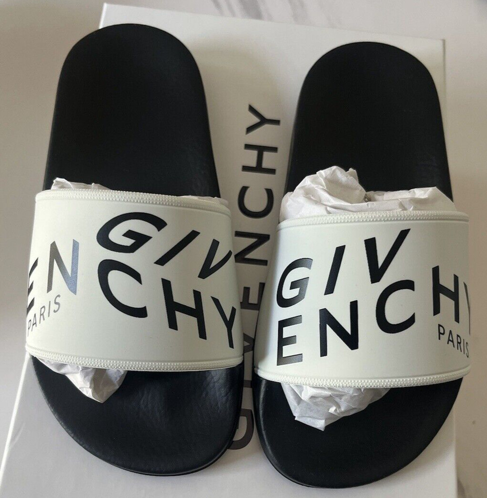 NEW Auth Givenchy Youth Kids Boys Girls Written Logo Slide Shoes 28 / 11 $290