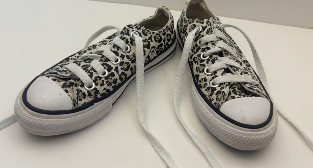 Converse Chuck Taylor Youth 11 Animal Leopard Print Low Top Sneakers Skateboard