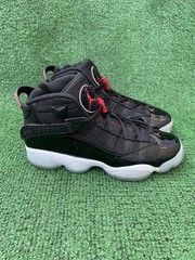Jordan 6 Rings Black White Gum Red 323419-064 GS Size 6Y Pre-owned No Box
