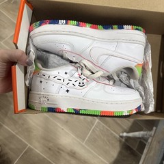 Nike Air Force 1 LV8 GS Drawing White Total Orange DV1366 111 Size 5Y