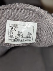Vans Off The Wall Youth 6 Gray Checkered Flame 500714 Faux Lace Up Skate Shoes