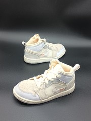 Nike Air Jordan 1 Mid SE Craft Toddler Shoes Size 10C White Grey Phantom Sail