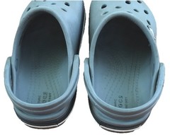 Crocs Iconic Comfort Slip On Back Strap Gray Blue White Sandal Kids Size C 8