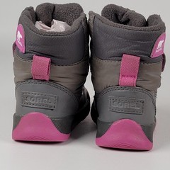 SOREL Whitney II Strap Boot WP Winter Boots Little Girl Size 6 T Gray Pink