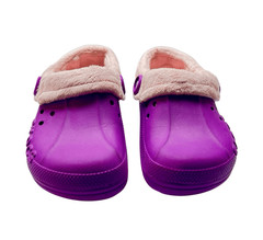 Crocs Mammoth Purple Fleece Lined Clogs Kid’s Size 2