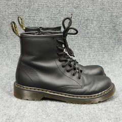 Dr. Martens 1460 J Boots Youth Size 4 Black Leather Combat Zip Ankle Lace